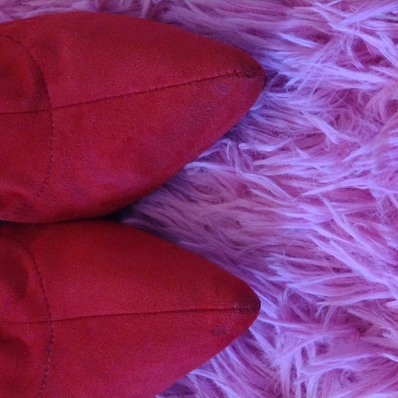 Inc Red Sock Over The Knee Boots - Picture 4 of 9